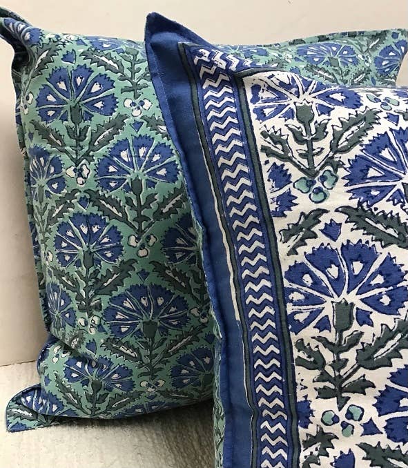 natural habitat - Pillow Printed 18" x 18" Chrysanthemum