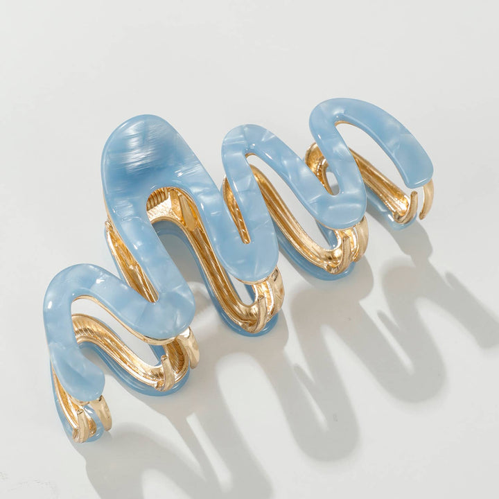 Willow Coastal Metal Squiggle Claw Clip