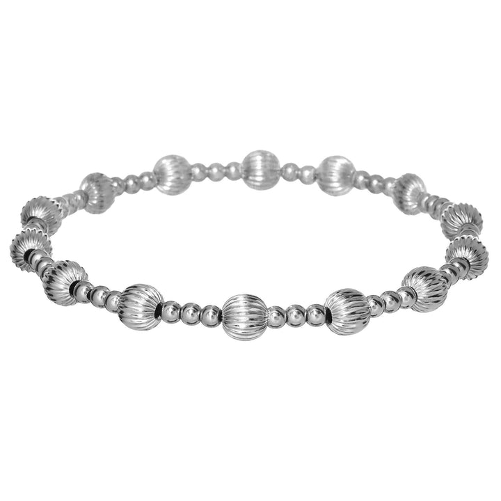 "HOPE" 14K Gold filled Ball Beaded Bracelet: Gold Filled / Stretchy 7"