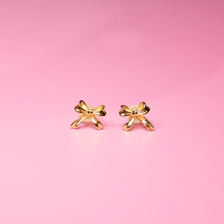 Rock Paper Scissors - Solid Bow Stud Earring