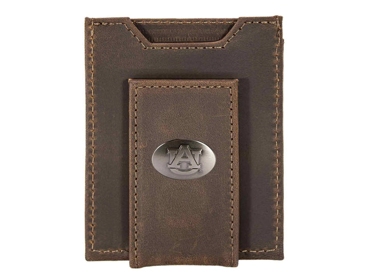 Zep-Pro - Auburn Tigers  Magnetic Front Pocket Leather Wallet