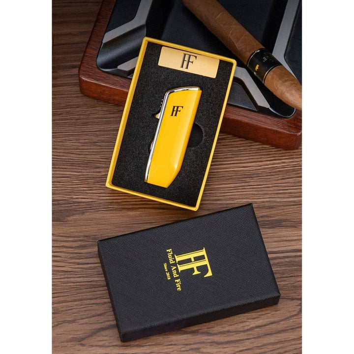 Fluid And Fire - Astra Triple Lighter Torch – Windproof Precision Ignition Tool: Black