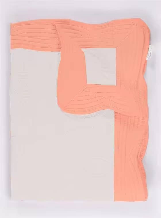 Zsa Zsa & LoLLi - Heirloom Quilt - Baby Quilt Blanket Swaddle Monogram: Baby Blue