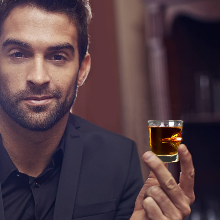 CALIBER GOURMET / CAMPCO - Last Man Standing - Shot Glass W/ Bullet