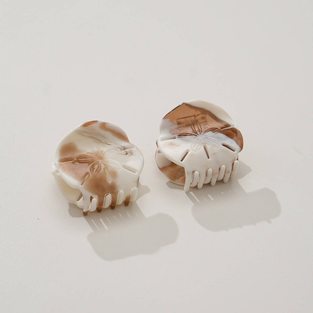 Adorro - Calacatta Sand Dollar Claw Clip - Small