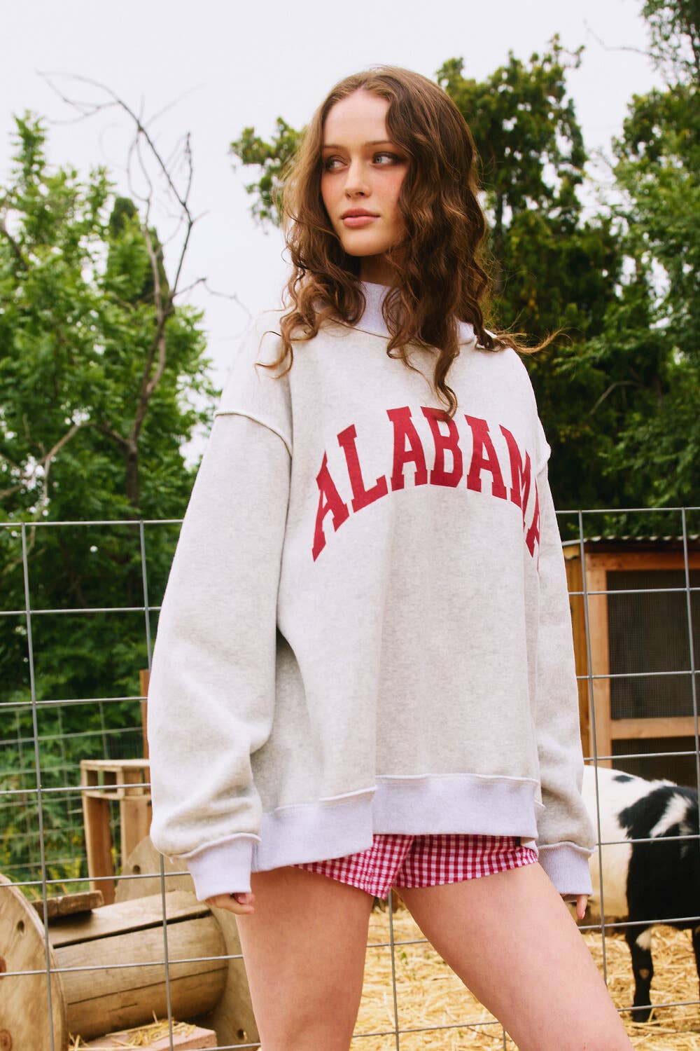 BUCKETLIST - IT2594-ALABAMA 'ALABAMA & AL Reversible Sweatshirt: Heather grey / S/M-L/XL (3-3)