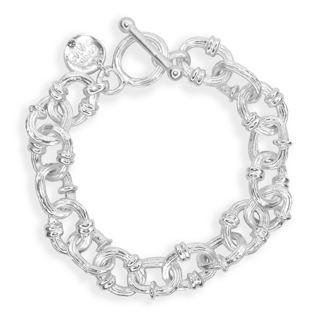 KARINE SULTAN - Trendy Chunky Chain Layering Bracelet - 24K Gold Plated: GOLD
