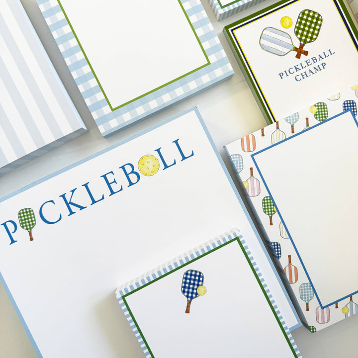 WH Hostess Social Stationery - 5"x7" Preppy Pickleball Notepad