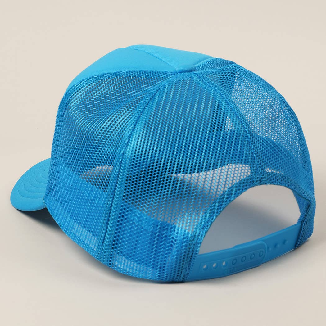 Fashion City - Excuse Me You Look Like You Love Me Letter Trucker Hat: White / ONE SIZE