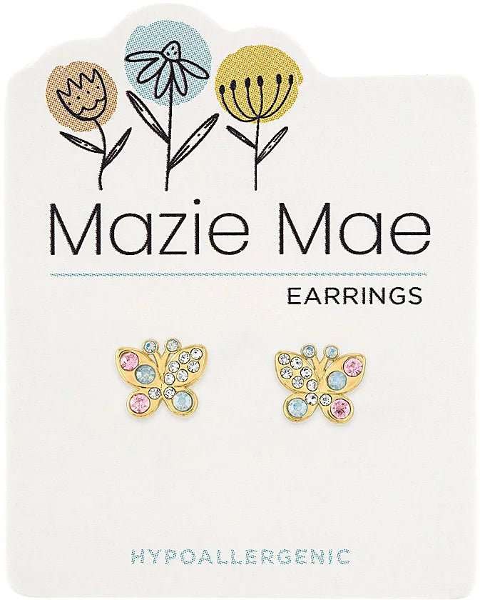 Gold Butterfly Mazie Mae Earrings