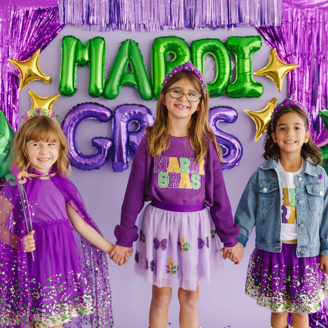 Sweet Wink - Mardi Gras Confetti Tutu - Kids Clothing - Mardi Gras: 1-2Y