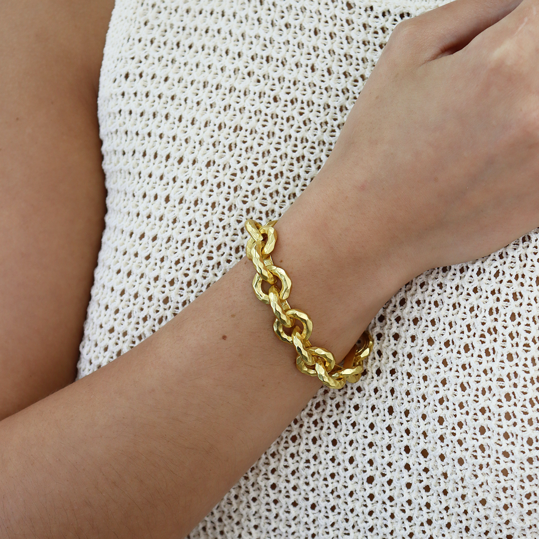 KARINE SULTAN - Luxurious Link  Layering Bracelet - 24K Gold Plated