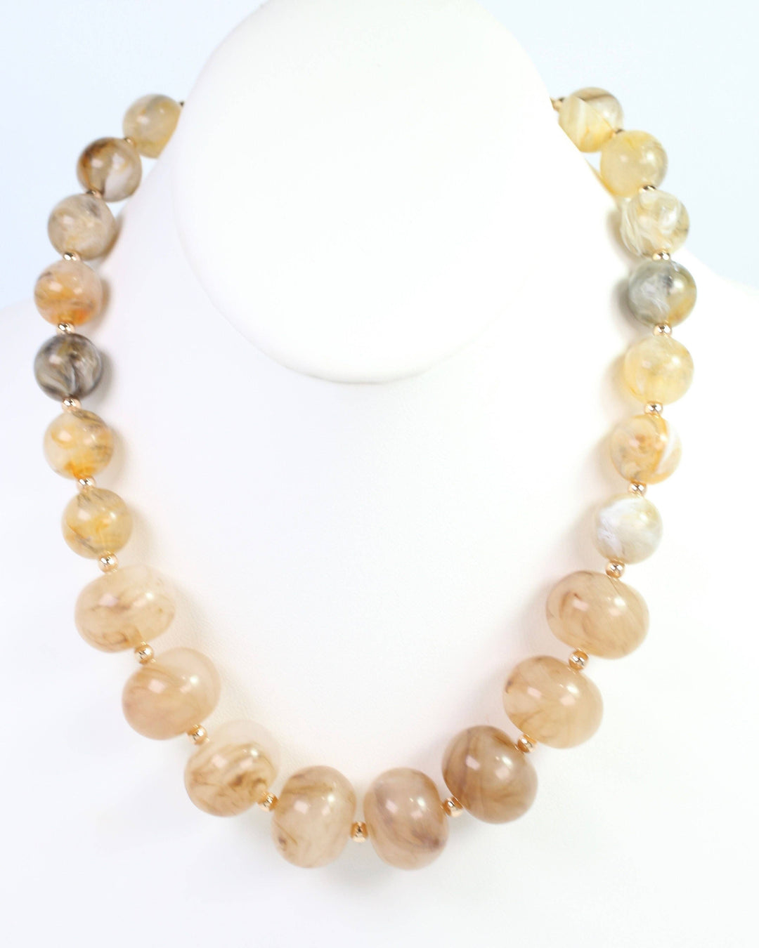 Caroline Hill - Shelton Chunky Bead Necklace Natural Multi: Default