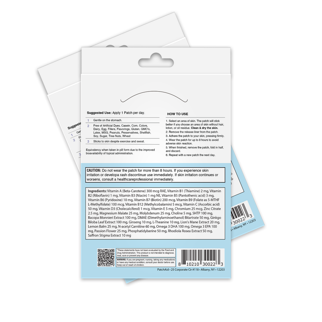 PatchAid - Focus and Clarity Patch - Cognitive & Memory Function: 1-Pack