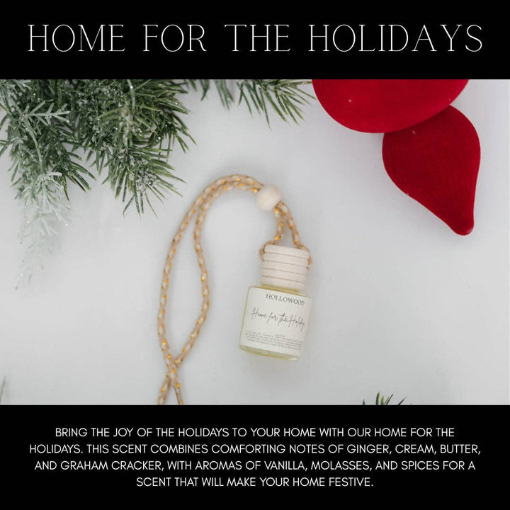 HOLLOWOOD FRAGRANCE - HOLIDAY CAR DIFFUSER: CASHMERE CEDAR