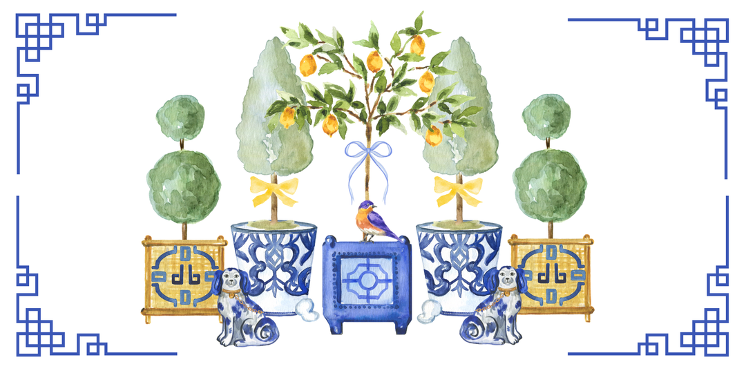 TAYLOR GRAY - 5.5x11 CHINOISERIE trinket tray insert set of 5