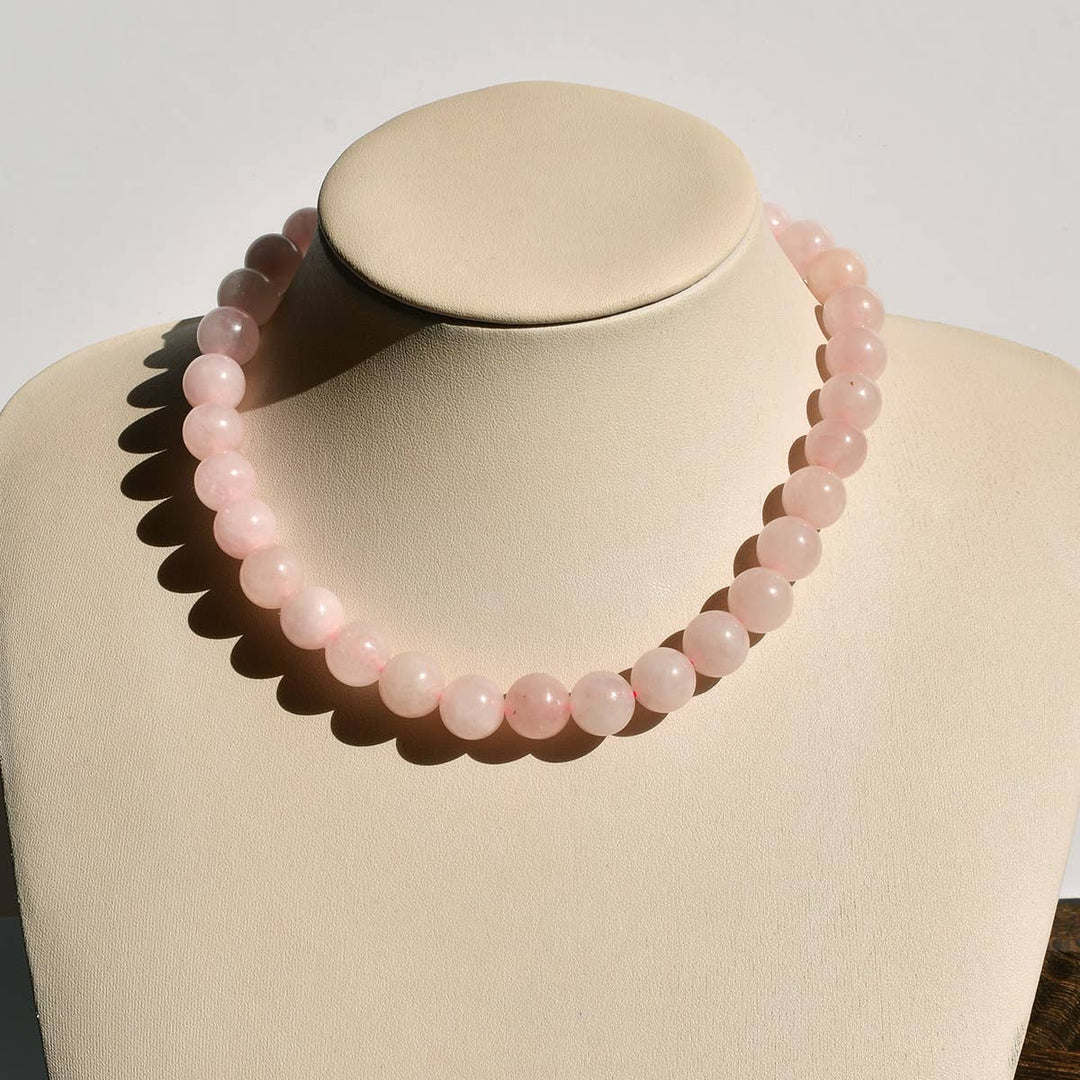 MKS America - Vintage Natural Stone Crystal Beaded Necklace: Green / M