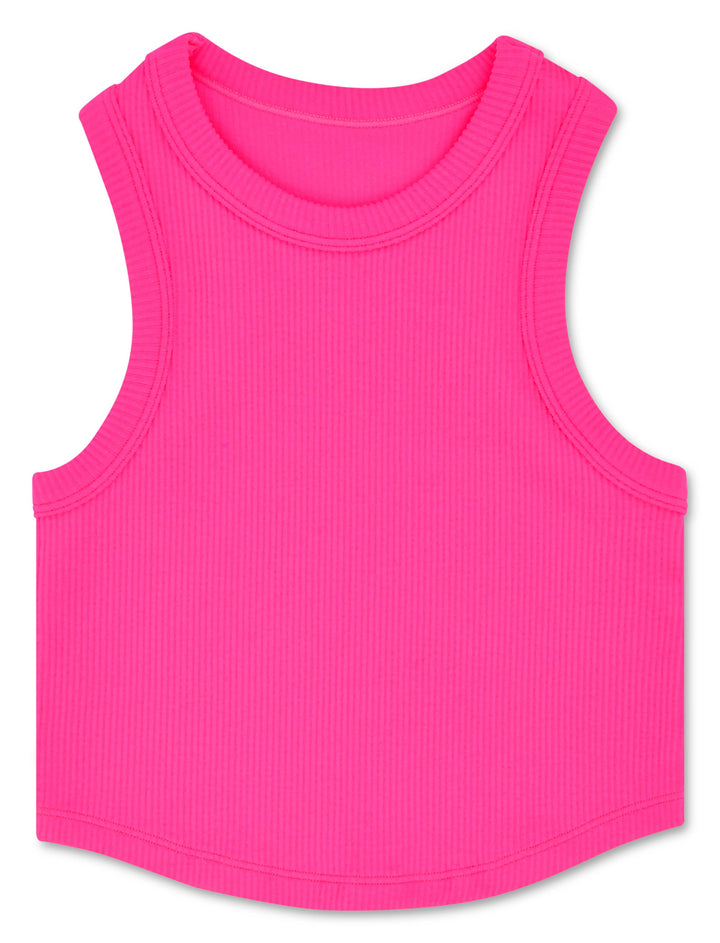 Iscream - HOT PINK CROPPED RACER BACK TOP (MED/LG)
