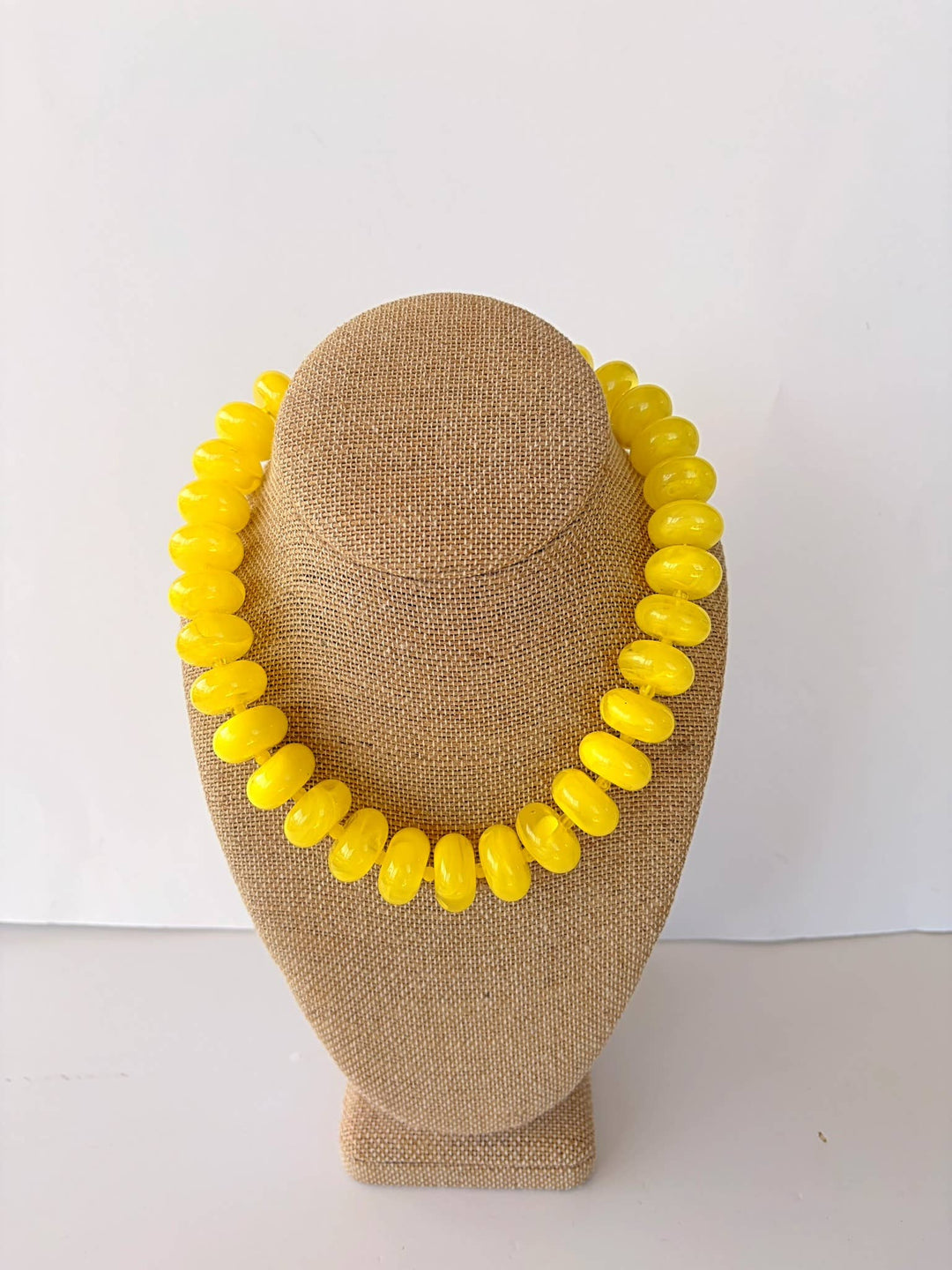The Katie Kollective - The Rory — Sunshine Yellow Large Rondelle Beaded Necklace