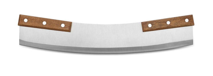 Fox Run Brands - Outset Acacia Pizza Cutter, Stainless Steel, 13" Blade