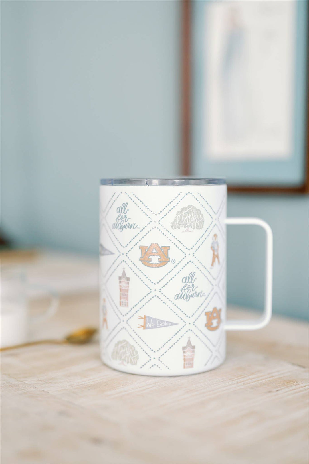 Gracefully Made Art - Licensed 16 oz. Insulated Auburn University Mug