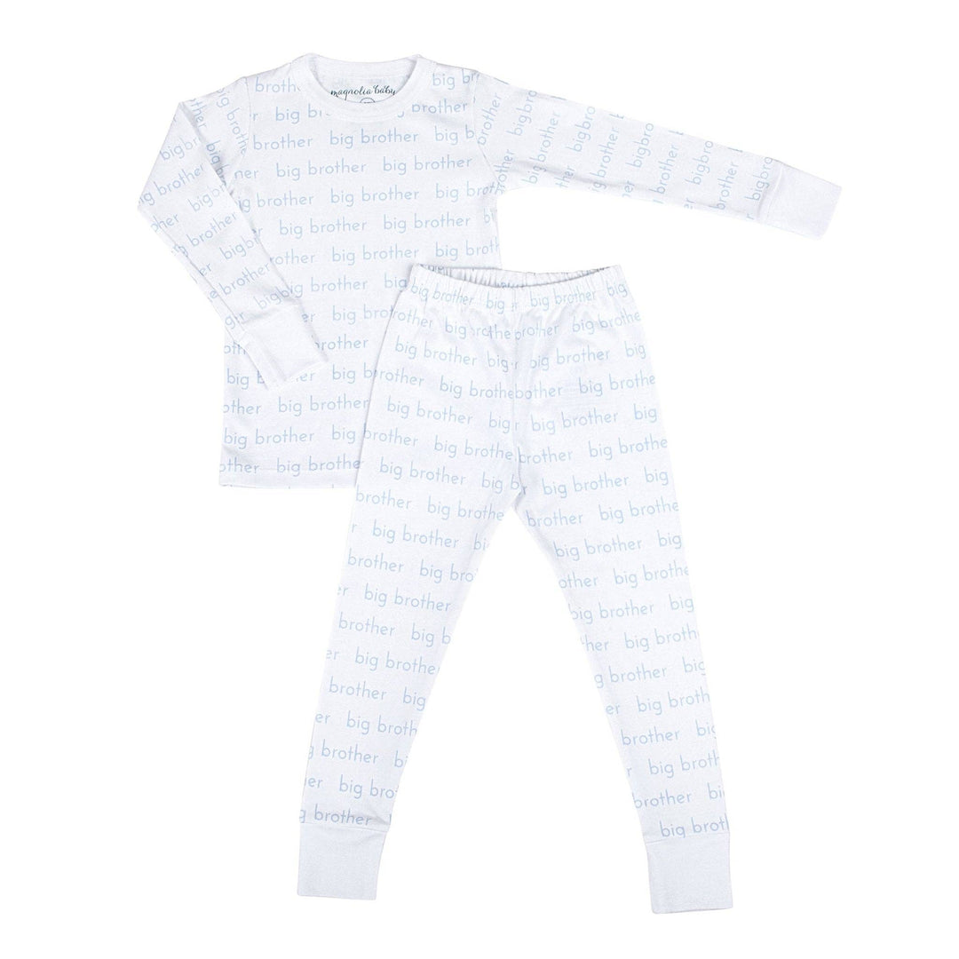 Magnolia Baby - Big Brother Print Long Pajamas: 18/24M