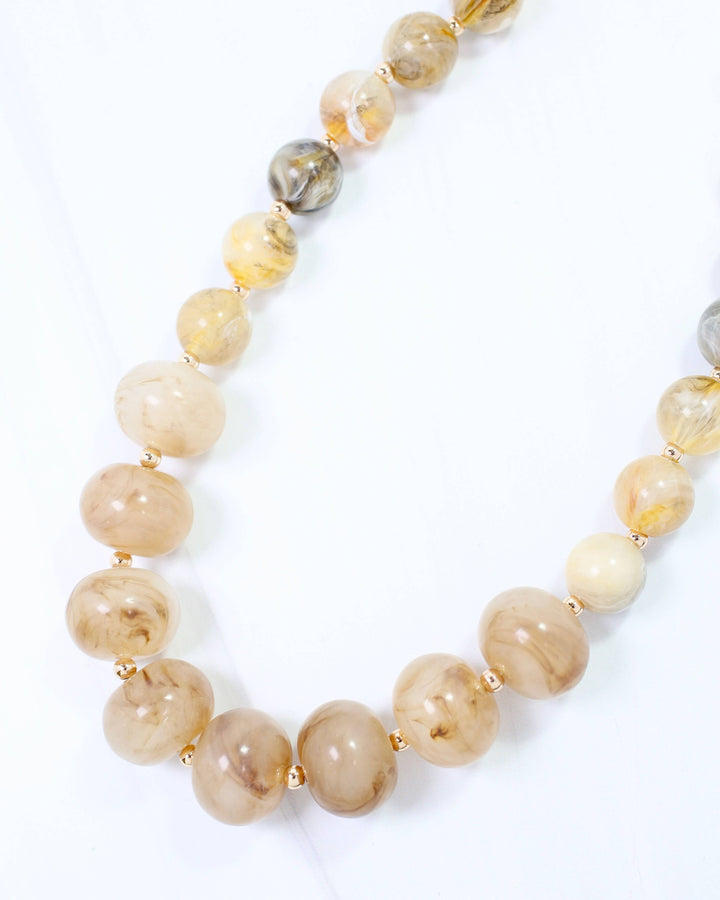 Caroline Hill - Shelton Chunky Bead Necklace Natural Multi: Default