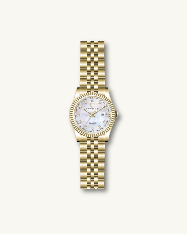 C&C LUXURY CO. - 31MM CLASSIC WATCH - Gold & Mother of Pearl
