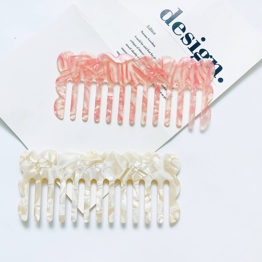 ACCITY - EXQUISITE MARBLED WAVY LEOPARD COMB_CWMM1074: PINK2 / (OS) 2