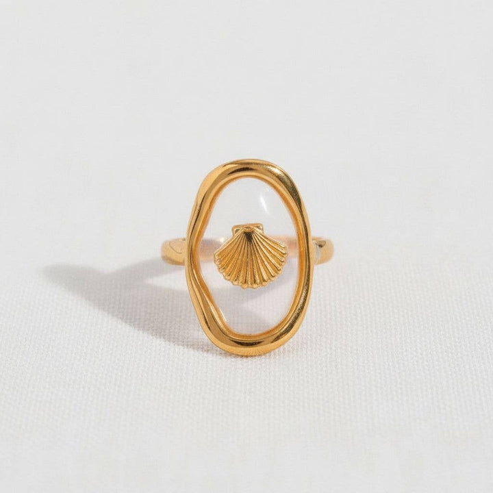 paperln - Stylish Open Ring with Shell Design