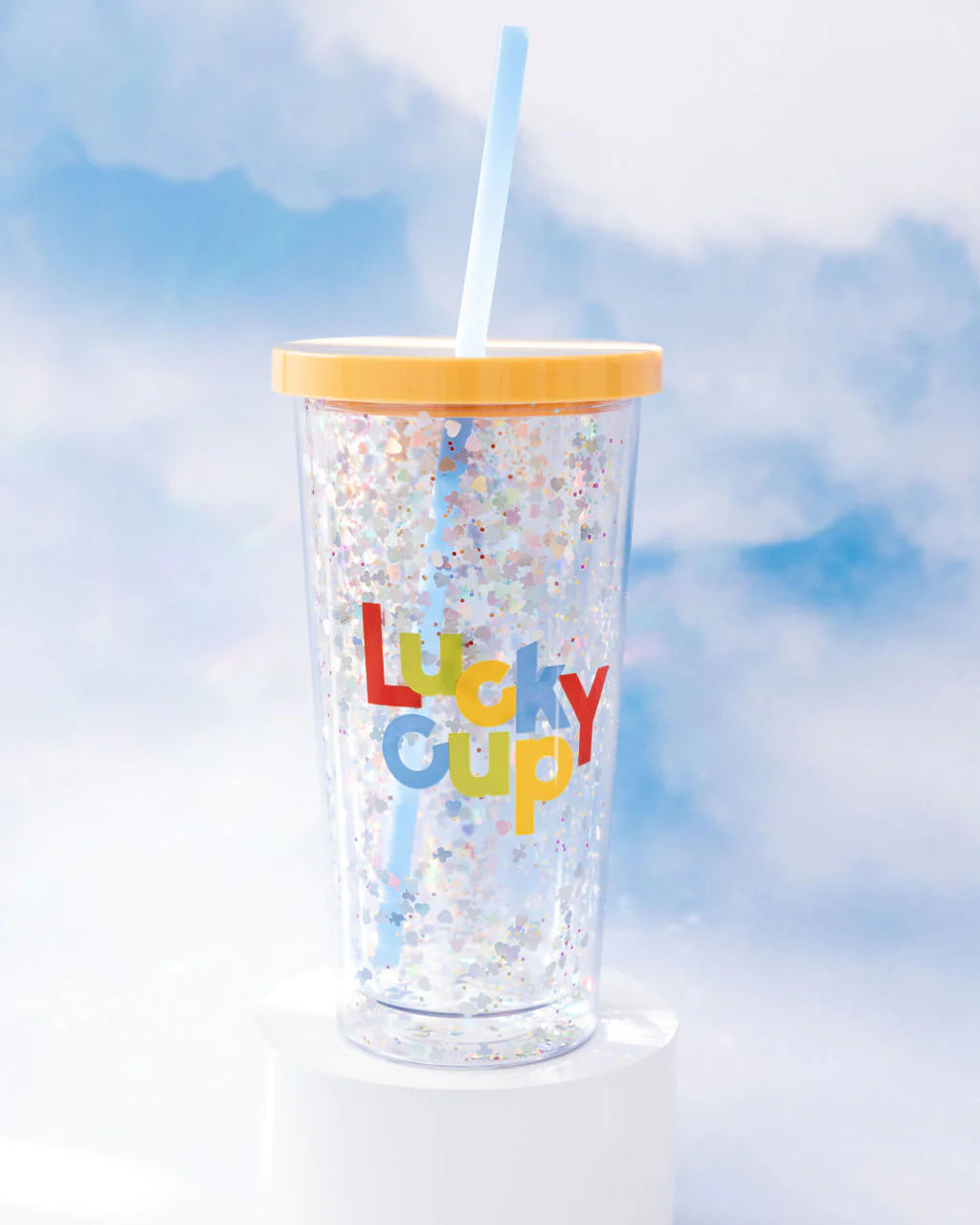 Ban.do Glitter Bomb Sip Sip Tumbler with Straw Lucky Me