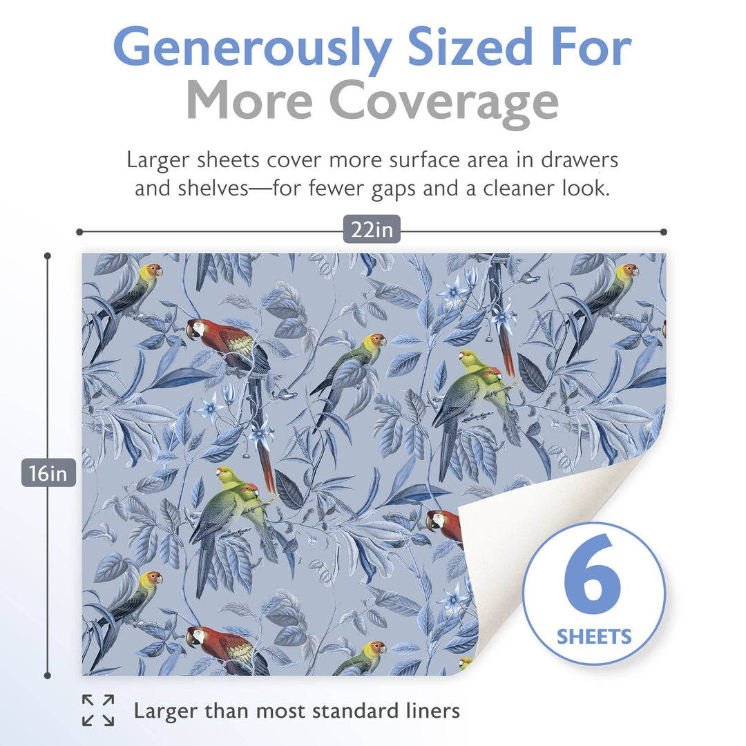 Merriton - Scented Drawer Liners - Azure Aviary (6 Sheets)