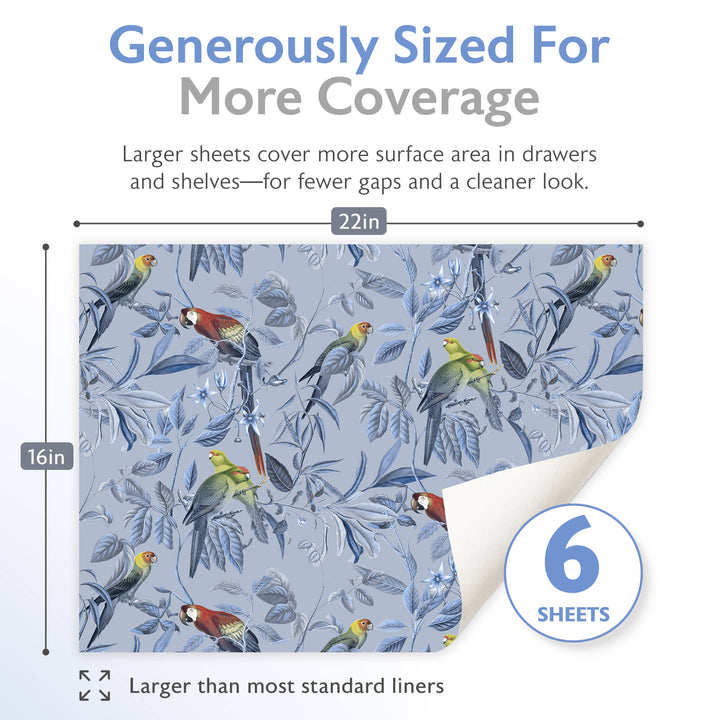 Merriton - Scented Drawer Liners - Azure Aviary (6 Sheets)