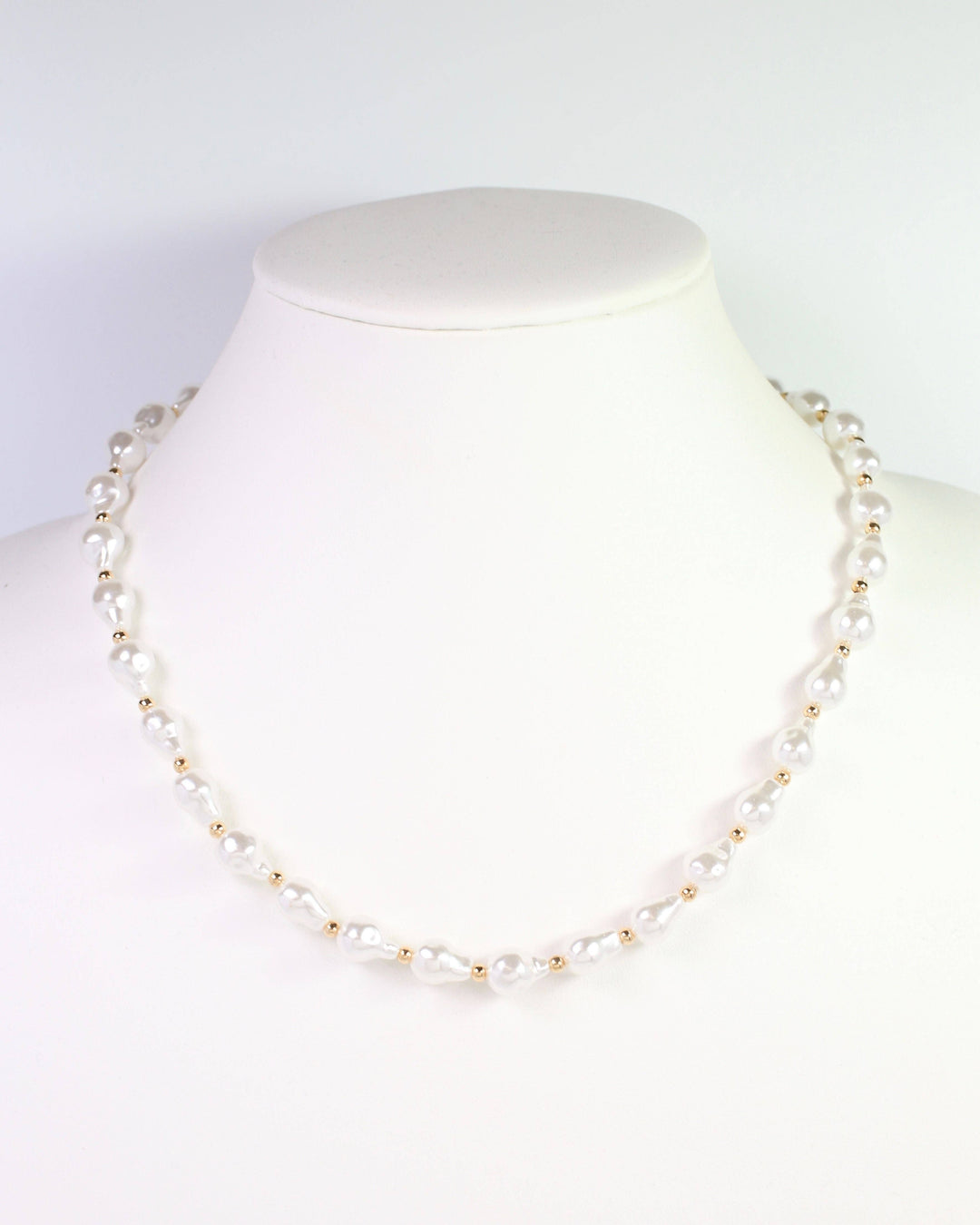 Caroline Hill - Ramier Baroque Pearl Necklace Cream: Default