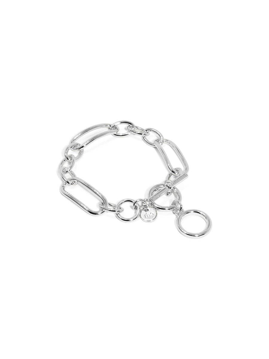 rho - Mixed Chain Toggle Bracelet (TS): GLD