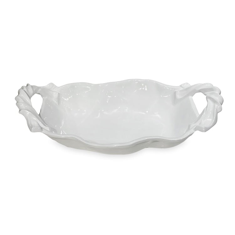 VIDA Sasha Medium Bowl with Handles (White)