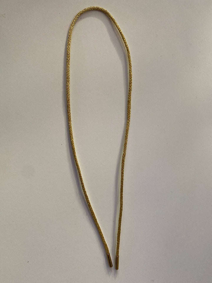 LB Beadz - Lurex Cord Bracelet or Necklace • Gold Cap Ends • For Big Hole Beads Forte Beads: Gunmetal Gold Ncklce