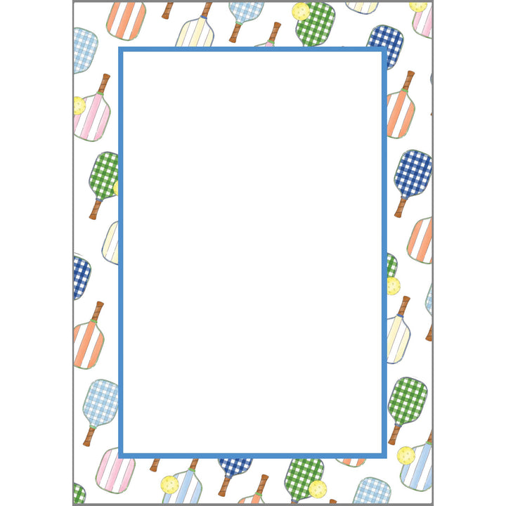 WH Hostess Social Stationery - 5"x7" Preppy Pickleball Notepad