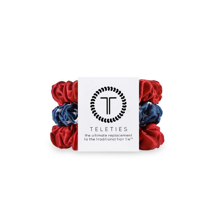 TELETIES - Silk Hair Scrunchie | Small | Independence Bae
