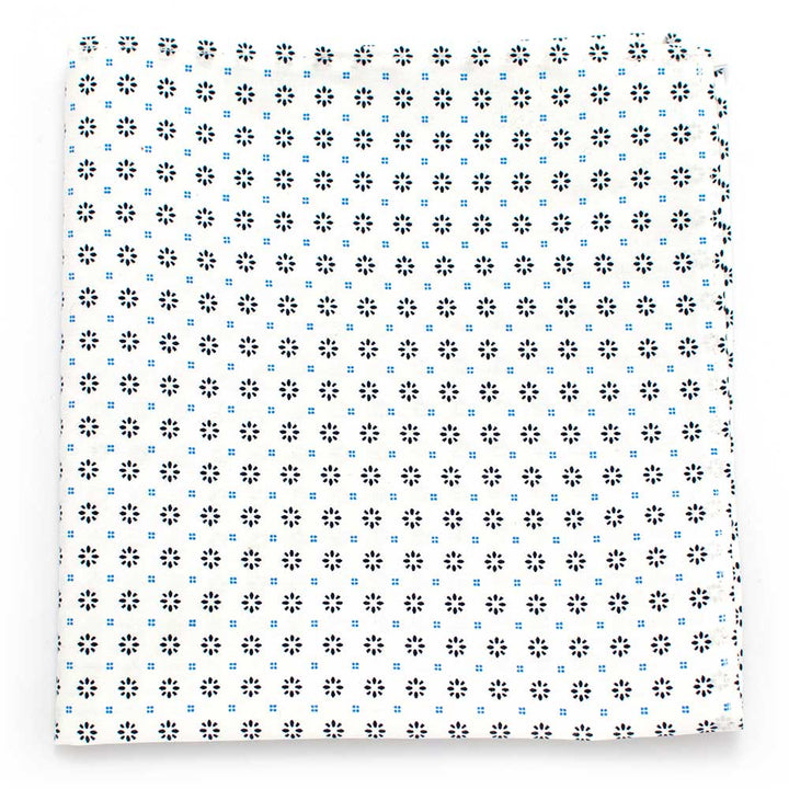 General Knot & Co. - Classic Foulard Pocket Square-White