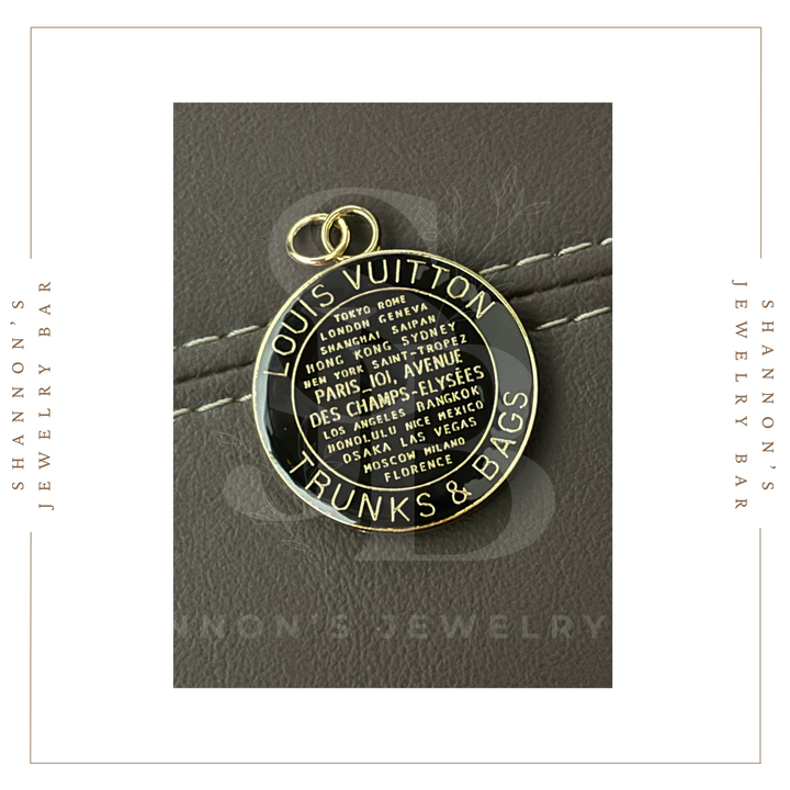 Shannon's Jewelry Bar - Louis Vuitton Charm Zipper Pull LV Enamel Trunks & Bags Tag