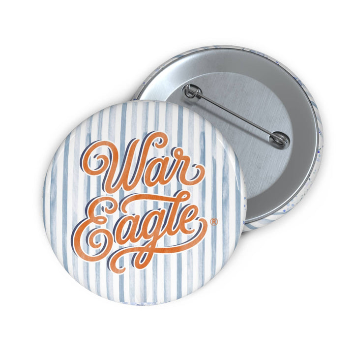 Gracefully Made Art - Auburn Striped "War Eagle" Game Day Button