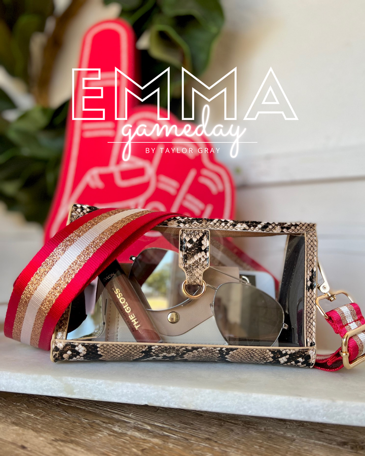 TAYLOR GRAY - The Emma Gameday Snake Clear Purse 2 | shoptaylorgray
