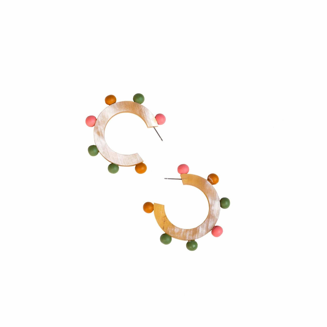 Sunshine Tienda - Rainbow Bead Hoops