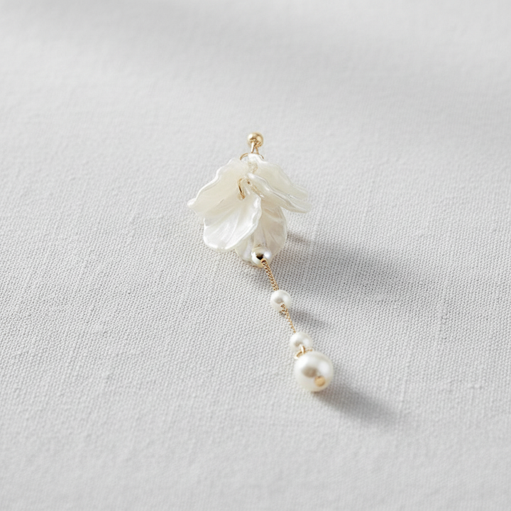 paperln - Acrylic Long Tassel Pearl Earrings
