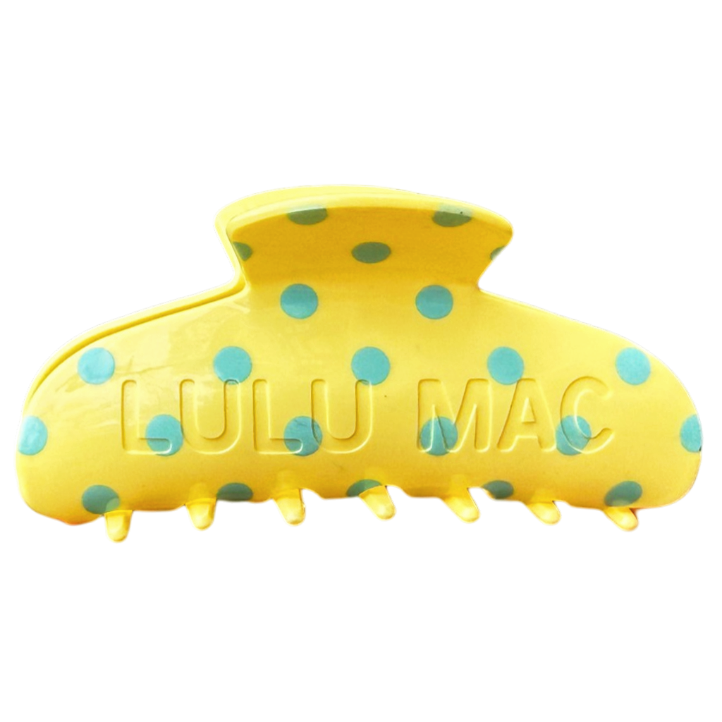 Girlie Girl Originals - LULU MAC HAIR CLIPS LM-HR-1001- Butter/Blue Dot