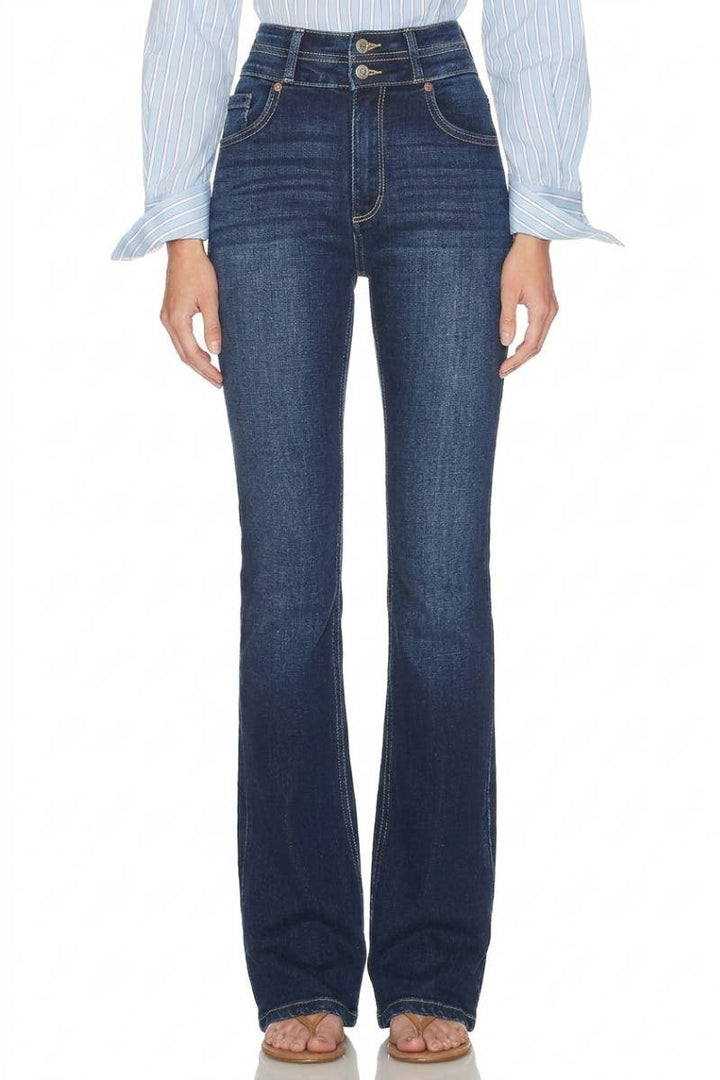 ARTEMIS VINTAGE - HIGH RISE STRETCH DOUBLE WAIST BOOTCUT JEANS: 5 (26)