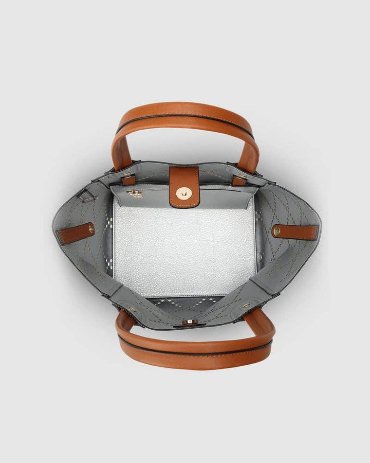 Louenhide - Baby Bermuda Tote Bag: Vegan-Polyurethane / Women-Owned / Putty