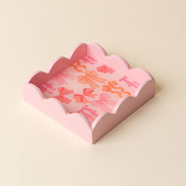 The Darling Effect - Scallop Trinket Tray-Blushing Bows