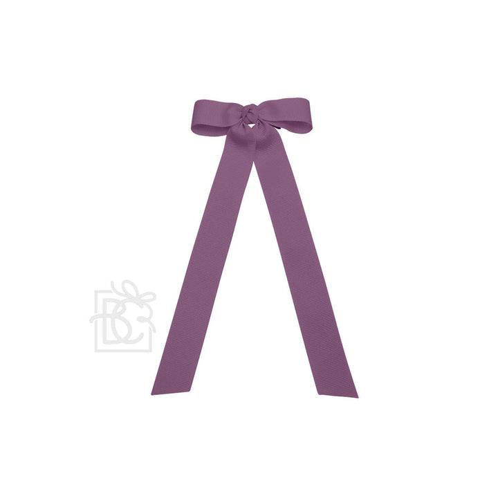 Beyond Creations, LLC - FLAT BOW W/ 7" STREAMERS ON ALLIGATOR CLIP: 3.5" W/ 7" Streamers / POWDER BLUE